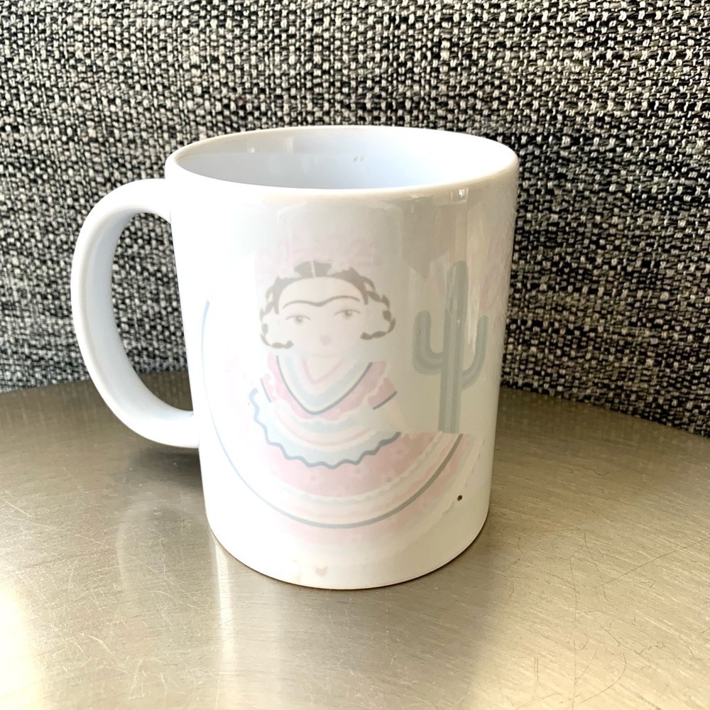 𝅺Frida Kahlo coffee mug ceramic coffee cup Mexican feminist women floral